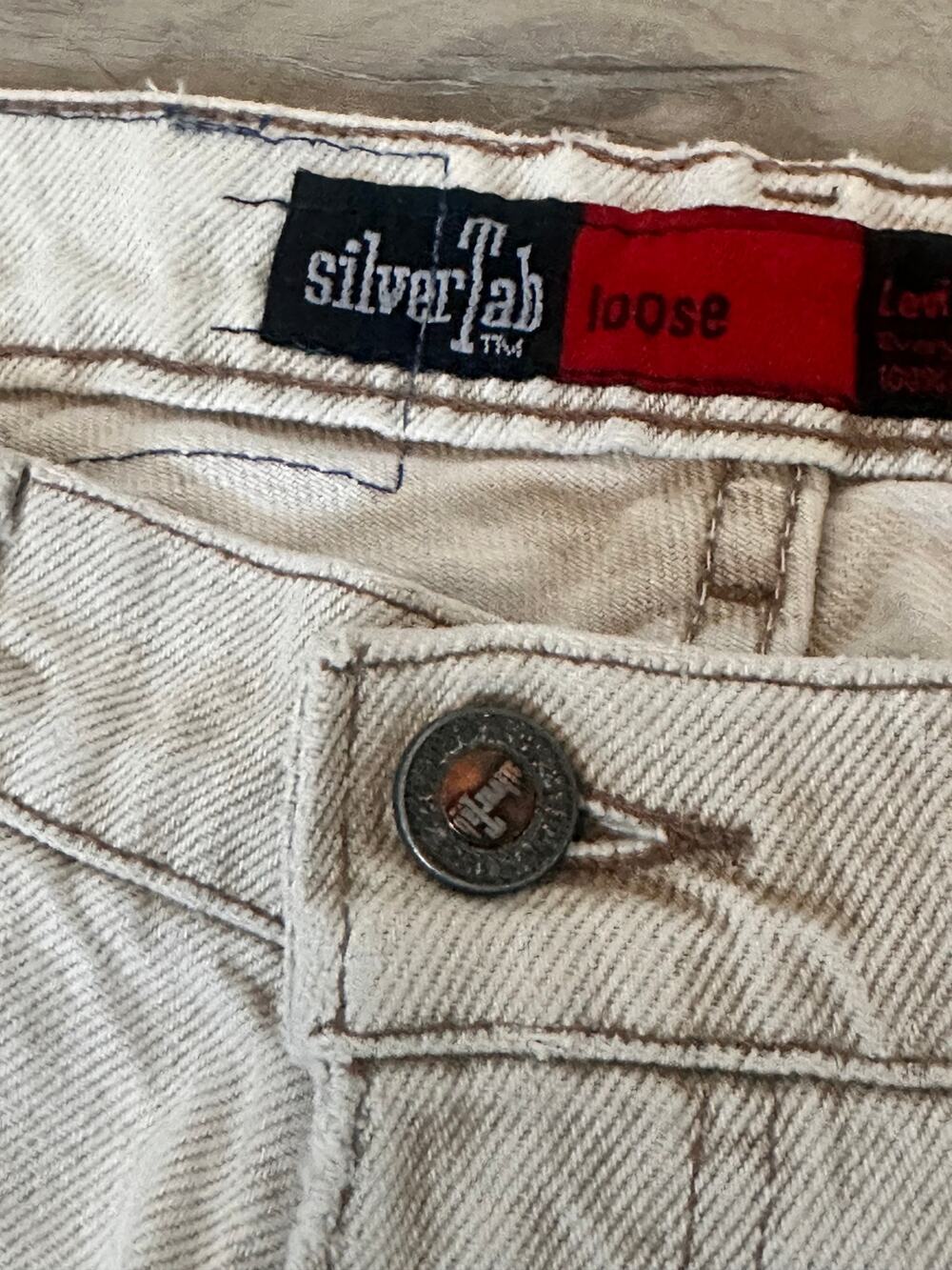 Vintage 90s Levi’s SilverTab Loose Men's Jeans W32 L34 Made USA Stone Baggy